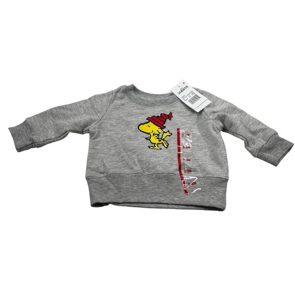 Peanuts Baby Size 3-6 Month Woodstock Long Sleeve Sweatshirt Gray New With Tags - Picture 1 of 14